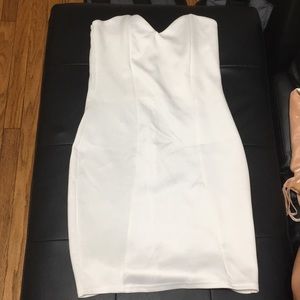 White party dress strapless (boohoo) size us 8